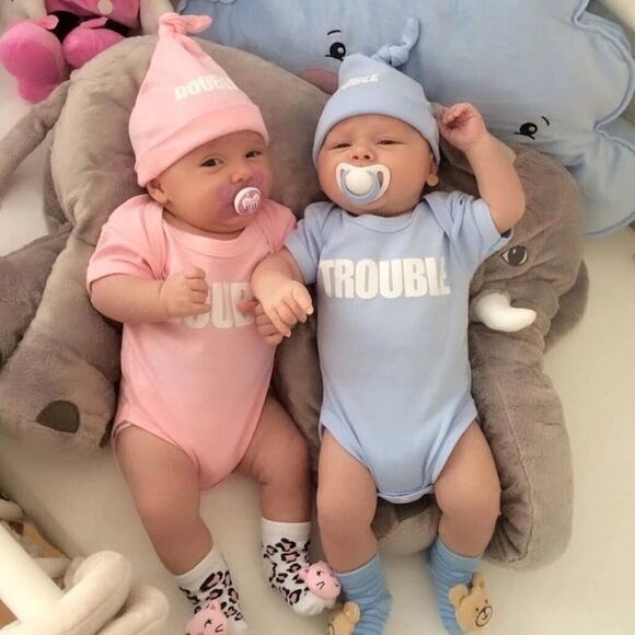 New Two rompers boy girl twins 12 months - Picture 2 of 4